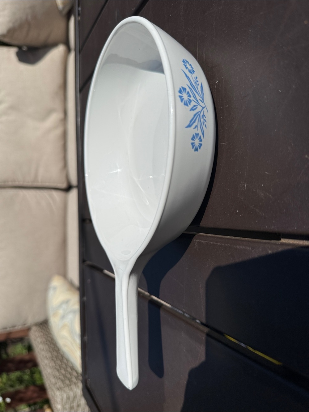 1968-72 vintage Corning Ware "Cornflower Blue" Oval Skillet / Roaster